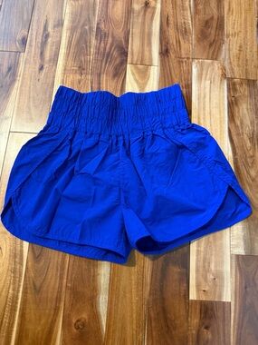 Zenana Outfitters Royal Blue Smocked Waist Athletic Shorts